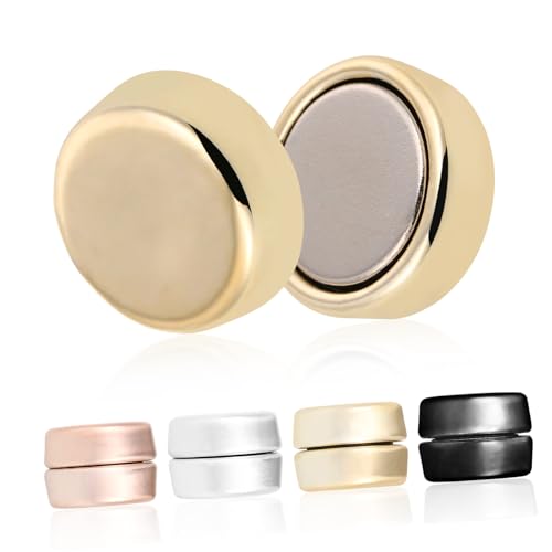 Garneck 4 Paare Hijab Magnetische Pins Runde Schalmagnet Knöpfe Nadeln Sicherer Halt Haartuch Clips Damen Zubehör Farbvielfalt von Garneck