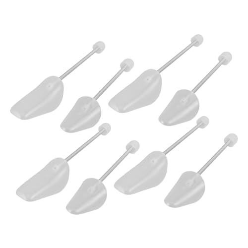 Garneck 4 Paare Kunststoff Schuhspanner Unisex mit Federdruck Flexible Schuhformer für Herren und Damen Hohles Design zur Faltenvermeidung Leicht Robust für Sneaker und Stiefel von Garneck