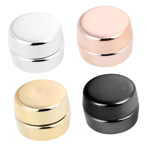 Garneck 4 Paare Magnetische Hijab Broschen Runde Nadellose Magnetknöpfe aus Langlebiger für Kopftücher Schals Cardigans und Vielseitige Sicherer Halt Ganztägig von Garneck