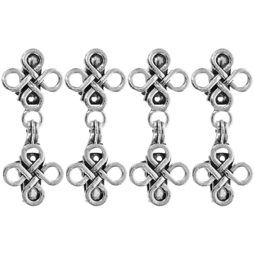 Garneck 4 Paare Vintage Cardigan Collar Clips für Damen Retro Strickjacke Clips Robustem Zinklegierung Vielseitige Broschen für Schals Hemden und Kleider von Garneck