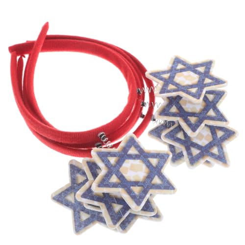 Garneck 4stücke Stirnband Mit Amerikanischer Flagge Party-stirnband Für Erwachsene Haarbänder Für Damenhaar Chanukka-party-accessoire Chanukka-schlüsselanhänger Aus Bequemem Material von Garneck