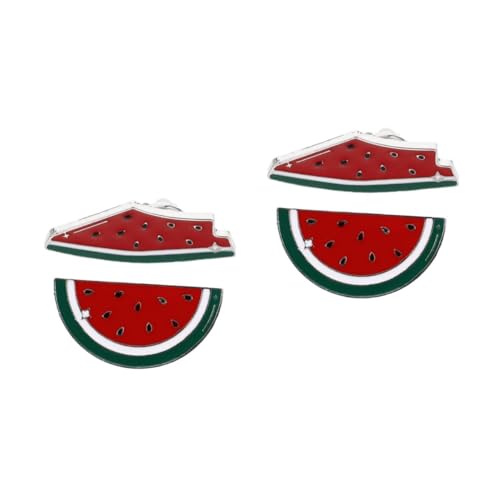 Garneck 4 Stck. Wassermelonen Broschen Niedliche Anstecknadeln für Schal Cardigan und Hemdkragen Dekorative Kleidung Clips Glatte Oberfläche Stabiler Halt für Alltag und Feierlichkeiten von Garneck