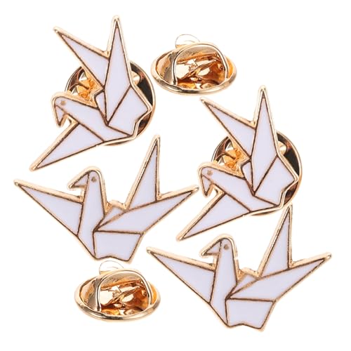Garneck 4stücke Origami-anstecknadeln Metallbroschen Aus Zinklegierung Niedliche Schalnadeln Dekorative Broschen Für Rucksäcke Und Kleidung von Garneck