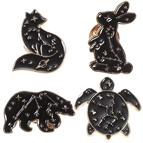 Garneck 4 Stück Cartoon Broschen Niedliche Tierbroschen Legierung für Kleidung Pullover und Schals Kreative und Einfache Dekoration für Partys und Besondere Anlässe von Garneck