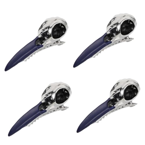 Garneck 4 Stück Gothic Schädel Haarklammer Halloween Haarschmuck Kreativ Rutschfest für Festival Party Cosplay und Alltag von Garneck