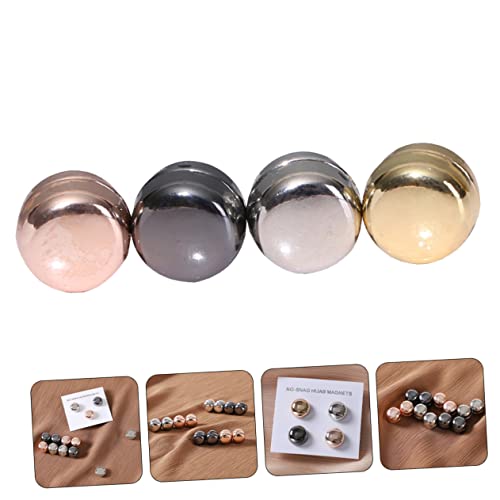 Garneck 4 Stück Kleine Hijab Magnetknöpfe Kompakte Verschleißfeste Magnetische Schalclips für Damen Vielseitige Hijab Anstecknadeln und Dekorative Schalhalter für Alltag und Besondere von Garneck