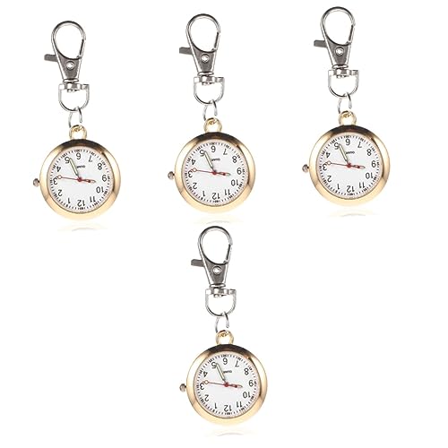 Garneck 4 Stück Uhr Arzt Taschenuhr Kinderschlüsselanhänger Für Rucksäcke Abzeichen Uhr Arzt Beobachten Geschenk Chronograph Zinklegierung Student Mädchen von Garneck