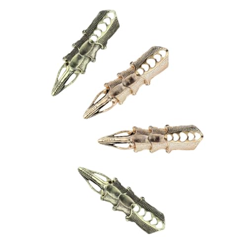 Garneck 4 Stück Kreative Knöchelringe aus Langlebiger Metalllegierung Verstellbar Dekorative Finger und Gelenkringe in Gold und Antikbronze Vielseitig für Party und Alltag von Garneck