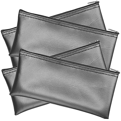 Garneck 4 Stück Mikrofon Aufbewahrungstasche Reißverschlussbeutel Mikrofontasche Tragen Abdeckung Klein Mehrere Faltbar Mikrofon-Organizer-Tasche Träger Reisen Mikrofonhalter Black Pu von Garneck