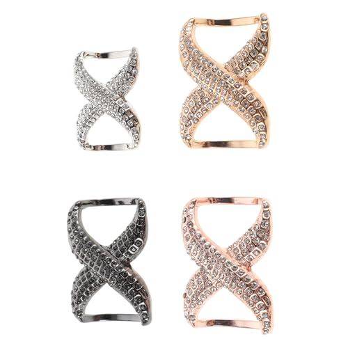 Garneck 4stücke Quadratische Schalschnallen Mit Strasssteinen Für Damen Schalclips Und Schalverschlüsse Schalhalternadeln Für Schals Und Taschen von Garneck