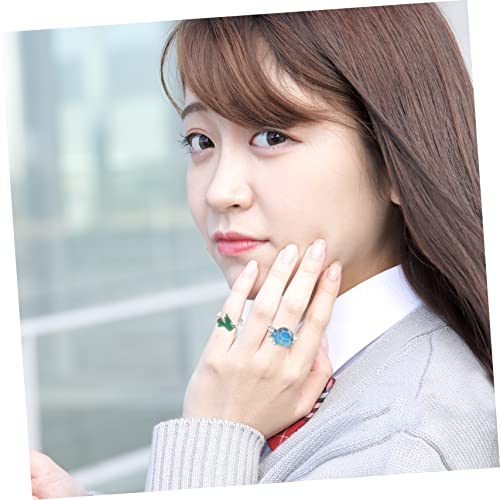 Garneck 4 Stück Stimmungsringe für Mädchen Farbwechsel Ringe mit Niedlichen Cartoon Motiven Verstellbar Temperatur Farbwechsel Schmuck für Finger Schmuck Zufällige Farbe Zufällige Farbe von Garneck