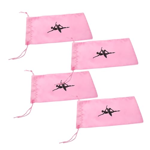 Garneck 4 Stück Teiliges Ballettschuh-aufbewahrungstaschen Kordelzug Leichte Strapazierfähige Tanzschuh-Beutel für Mädchen und Frauen Kompakt Reisefreundlich Staubdicht Vielseitig für von Garneck