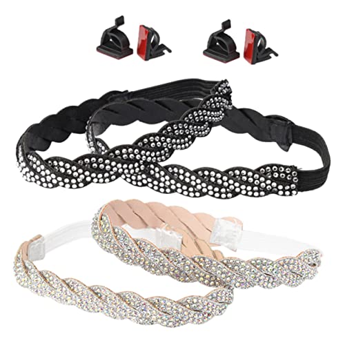 Garneck 4 Stück Teiliges Elastisches High Heel Schuhband mit Strass Abnehmbare Fersenriemen für Damen Kleine Absatzfixierung Vielseitig Einsetzbar Langlebiges Material Passend für Lose von Garneck