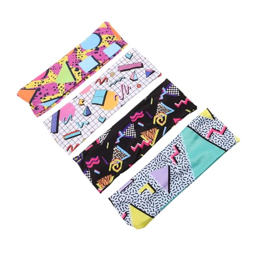 Garneck 4stücke Stirnband Mit Druckmuster Atmungsaktiv Und Schweißabsorbierend Elastisch Für Damen Für Yoga Fitness Und Tägliche Aktivitäten Und Vielseitig Einsetzbar von Garneck