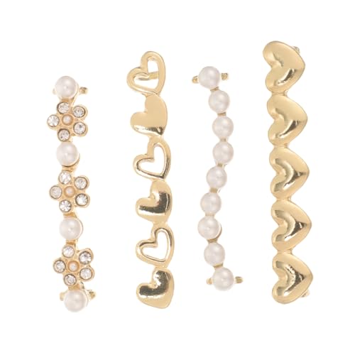 Garneck 4 Stück Teiliges Metall Schuhanhänger für Damen Kreative Schnürsenkel Charms mit Herz Perle Blume und Hohlherz Dekorative Schnürsenkel Schmuck für Sneaker und Alltagsschuh von Garneck