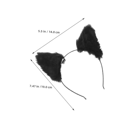 Garneck 4stücke Ohr-stirnband Aus Kunstfell Mit Fuchs-ohren-design Plüsch-haarreifen Für Cosplay-party-zubehör Geeignet Für Cartoon Und Fantasy-fans von Garneck