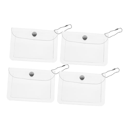 Garneck 4 Stück Transparente Teilige Münztasche aus Leichter Mini Geldbeutel und Notizbuchschutz Kompakte Aufbewahrung für Studenten und Büro Praktischer Coin Purse Organizer von Garneck
