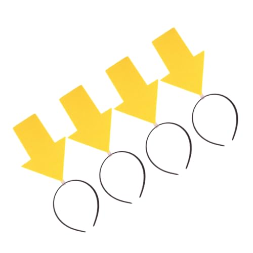 Garneck 4stücke Pfeilspitzen-bopper Stirnband Kreatives Haarband Mit Nach Unten Gelbe Arrow Boppers Für Party Karneval Cosplay Und Kostümveranstaltungen von Garneck