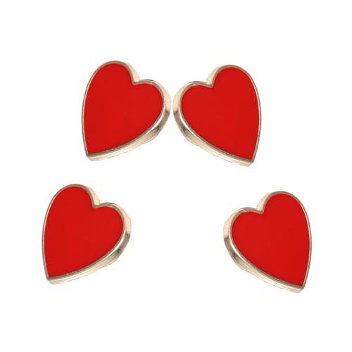 Garneck 4stücke Herz Brosche Teile Allianzbroschen in Rot Für Damen Stilvolle Anstecknadel Zur Dekoration Von Kleidung Taschen Hüten Und Schals Perfektes Valentinstag von Garneck