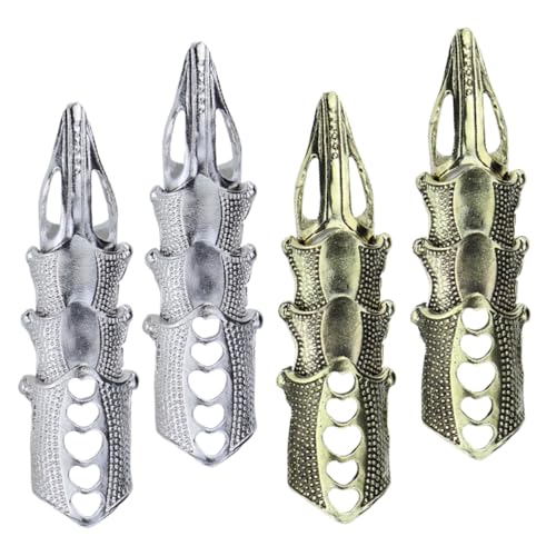 Garneck 4stücke Gelenkfingerring Aus Hochwertiger Legierung Schmuck Für Frauen Und Mädchen Nickelfrei Für Halloween Und Cosplay von Garneck