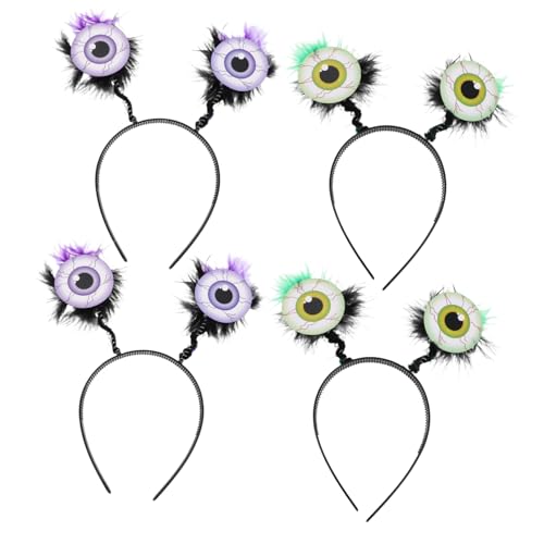 Garneck 4stücke Augapfel-stirnband Mit Gruseligem Design Flexibles Band Für Halloween-kostüme Cosplay-haarreifen Party-zubehör Für Erwachsene Und Junge Mädchen von Garneck
