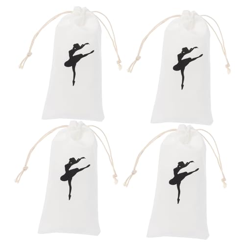 Garneck 4stücke Ballettschuhtasche Mit Kordelzug Schuhtasche Aus Canvas-Material Tragbar Und Praktisch Für Damen Und Mädchen Passend Für Ballettschuhe von Garneck