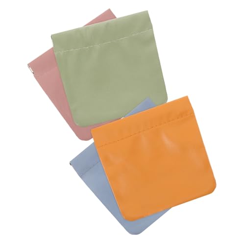 Garneck 4stücke Mini-Lippenstift-Aufbewahrungstasche Mit Druckknopfverschluss Kleine Make-up-Tasche Für Handtaschen Münztäschchen Aus Pu-Material Organizer-Tasche Für Make-up Und von Garneck