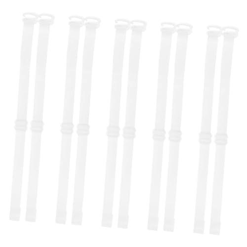 Garneck 5 Paare Verstellbare High Heels Schuhriemen Rutsch Fersenriemen Transparent Abnehmbar Komfortable Damen Schuhbänder Zubehör von Garneck