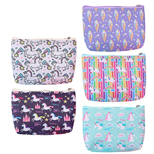 Garneck 5 Stück Einhorn Münzbeutel PU Cartoon Geldbörsen für Kleine Gegenstände für Unterwegs für Partys und Shopping Garneck 5 Stück Einhorn Münzbeutel PU Cartoon Geldbörsen für Kleine Gegenstände für Unterwegs für Partys und Shopping von Garneck