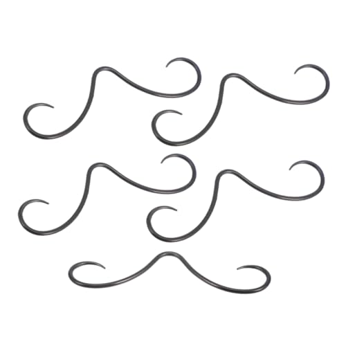 Garneck 5 Stück Teiliges Edelstahl Septum Piercing Ringe mit Verspieltem Schnurrbart design Kleine Nasenringe für Körperpiercings Poliert für Komfortablen Sitz Geeignet für Damen und von Garneck