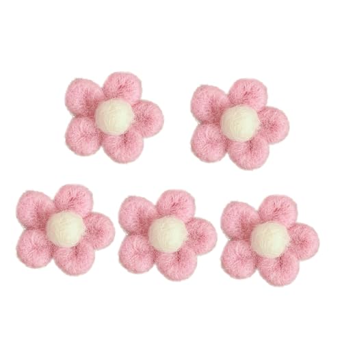 Garneck 5 Stück Teiliges Filz broschen Blumenform Niedliche Anstecknadeln für Kleidung Taschen und Hüte Kindgerechte Broschen in Kreativer Haarschmuck für Mädchen von Garneck