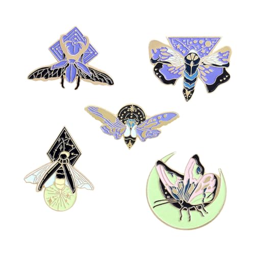 Garneck 5 Stück Teiliges Leuchtende Broschen für Kleidung Kreative Anstecknadeln aus Legierung Modische Accessoires für Damen Alltag und Party von Garneck