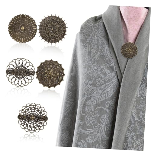 Garneck 5 Stück Teiliges Vintage Cardigan Clips aus Legierung mit Filigranem Hohldesign Vielseitige Sweater Shawl Clips zum Befestigen von Kleidern und Pullovern für Damen Stilvolle Dress von Garneck