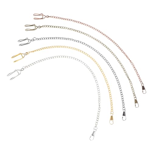 Garneck 5stücke Taschenuhrkette Für Herren Aus Legierung Vintage-uhrenkettenanhänger Westenkette Geldbörsenkette Taschenkettenzubehör Für Business Und Freizeit von Garneck