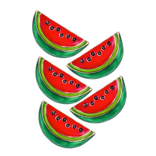 Garneck 5 Stück Wassermelonen Broschen Clip Anstecknadel für Strickjacken Cardigan Kragenmoden Schmuck Zubehör Praktisch und Schonend für Kleidung von Garneck