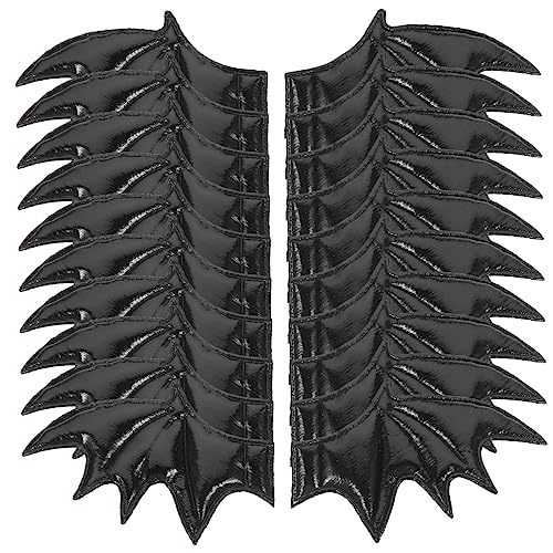 Garneck 50 Stück Teiliges DIY Evil Wings Multifunktionale Flügelapplikationen für Kinderkleidung und Hüte Strapazierfähige Schwarze Stoffverzierung für Kostüme und Modeaccessoires von Garneck