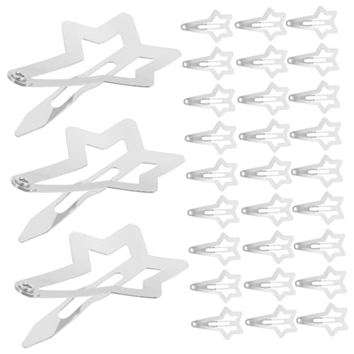 Garneck 50 Stück Teiliges Stern Haarspangen aus Metall Rutschfest und Vielseitig für Frauen Große Snap Clips mit Wasserfall und Stern Design für Diy Frisuren und Alltagsschmuck von Garneck