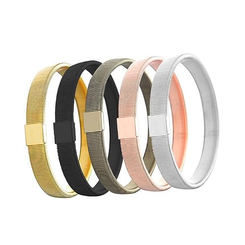 Garneck 5st Herrenarmband Silbermanschette Armband Männer Armbänder Mode Herren Armbänder Armband Aus Metall Männer Armbinde Armband Für Männer von Garneck