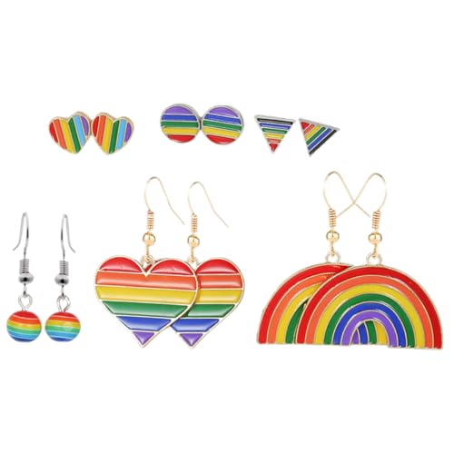 Garneck 6 Paare Pride Ohrringe Regenbogen Tropfen Ohrringe Damen Schmuck Bunte Hängende Ohrstecker für Alltag und Valentinstag Garneck 6 Paare Pride Ohrringe Regenbogen Tropfen Ohrringe Damen Schmuck Bunte Hängende Ohrstecker für Alltag und Valentinstag von Garneck