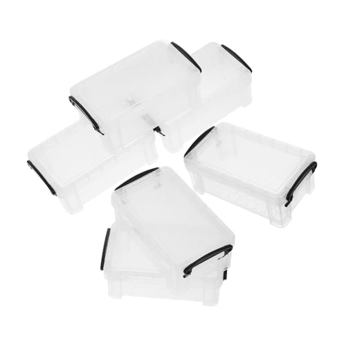Garneck 6stücke Transparente Aufbewahrungsbox Mit Deckel Stapelbare Kunststoffbox Für Bleistifte Buntstift-Organizer Gelstift-aufbewahrung Home Office Schreibtischbehälter Vielseitige von Garneck