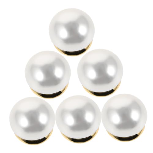 Garneck 6 Stück Magnetische Perlenbrosche Teiliges Magnetischer Anstecker Nähen Eleganter Faux Perlenknopf Sichere Kleidungsklammer für Blusen Kleider Schals Schonend für Stoffe von Garneck