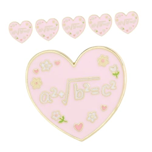 Garneck 6 Stück Teiliges Herzbroschen aus Legierung Modische Schmuckbrosche für Damen Vielseitig Einsetzbar als Anstecknadel für Kleidung Schals Taschen Sicherer Verschluss zum von Garneck