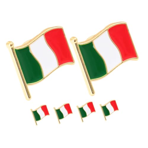 Garneck 6 Stück Teiliges Metall Anstecknadeln Italienische Flagge Patriotische Brosche für Partys und Feierlichkeiten Wiederverwendbare Stabile Schal Broschen mit Glatter Oberfläche für von Garneck
