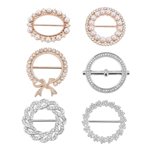Garneck 6 Stück Teiliges Modische Schalring Clips aus Metall mit Strass Runde T shirt und Hemd Halteclips Elegante Langlebige Kleidungsschmuck Ringe für Damen Kratzfreie Oberfläche Garneck 6 Stück Teiliges Modische Schalring Clips aus Metall mit Strass Runde T shirt und Hemd Halteclips Elegante Langlebige Kleidungsschmuck Ringe für Damen Kratzfreie Oberfläche von Garneck