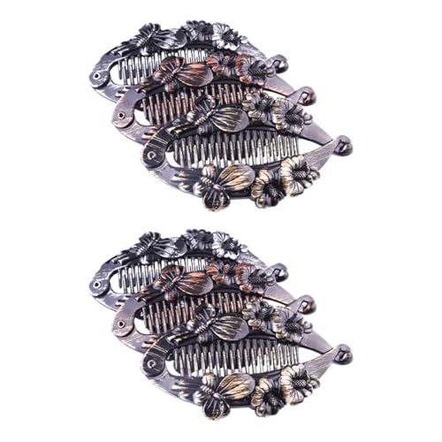 Garneck 6 Stück Vintage Bananen Haarklammern aus Langlebigem Kunststoff Stilvolle Große Fischklammern für Damen Wiederverwendbar für Pferdeschwanz und Verschiedene Anlässe von Garneck