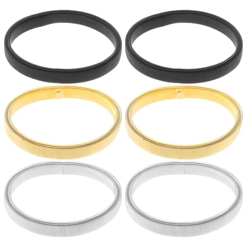 Garneck 6Stücke Metall Ärmelstrumpfbänder für Herren Hemd Armbänder Modisches Accessoire für und Einfach zu Tragen von Garneck