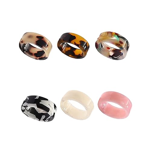 Garneck 6 Stück Modische Finger Ringe Für Damen Eleganter Fingerschmuck Vielseitig Einsetzbar Trendige Boho Stil Fingerdekoration von Garneck