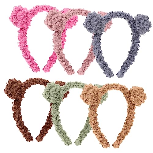 Garneck 6er Set Haarreif Mit Bärenohren – Süße Haar-Accessoires Für Mädchen Und Damen - Ideal Für Make Up Gesichtsbehandlungen Und Spa Anwendungen 17 x 15 x 3 Cm von Garneck