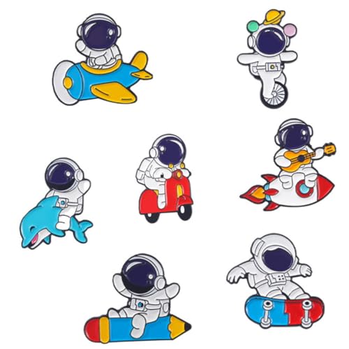 Garneck 7 Stück Teiliges Astronaut Broschen Legierung Dekorative Anstecknadeln für Kleidung Taschen und Accessoires im Kreativen Design von Garneck