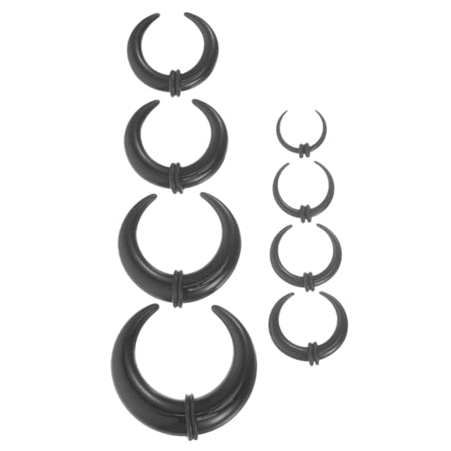 Garneck 8 Stück Teiliges Auricle Piercing Schmuckset Schwarze U Förmige Ohrdehner für Verschiedene Ohrweiten für Partys Tägliche Dekoration und Stilgestaltung von Garneck